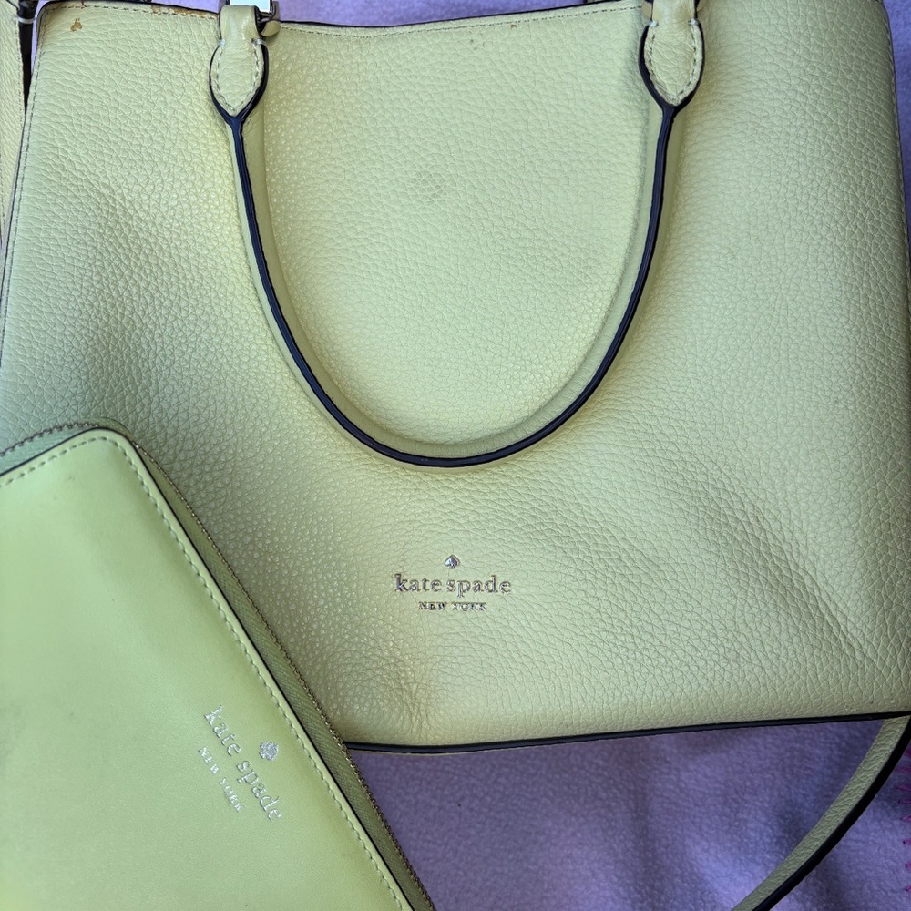 Kate Spade Light Yellow Tote Bag